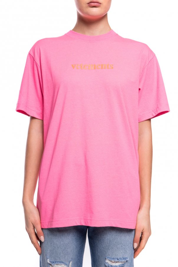 Pink Logo - Sweatshirt com capuz e zíper 1 4 - shirt VETEMENTS 